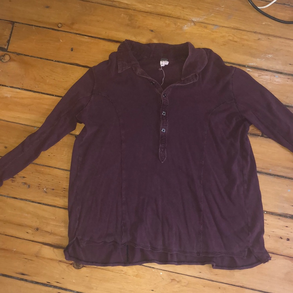 Free People Maroon Shirt